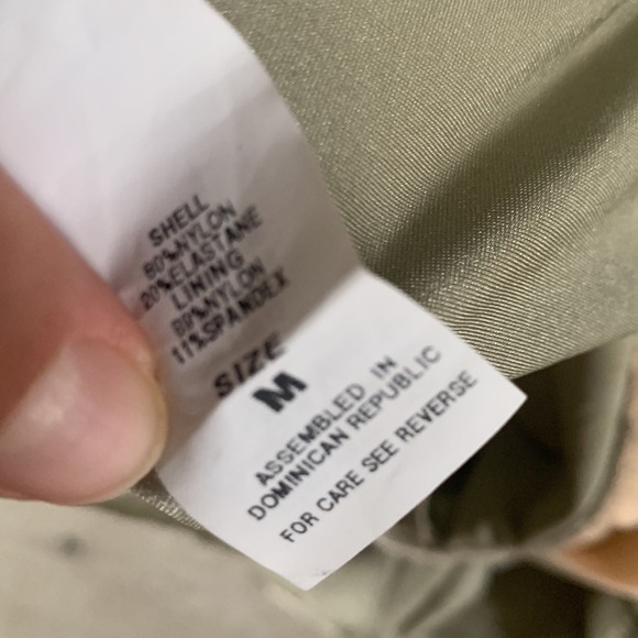 Badgley Mischka one piece swimsuit‎ dress beach rhinestone shimmer sage green M - Picture 12 of 12